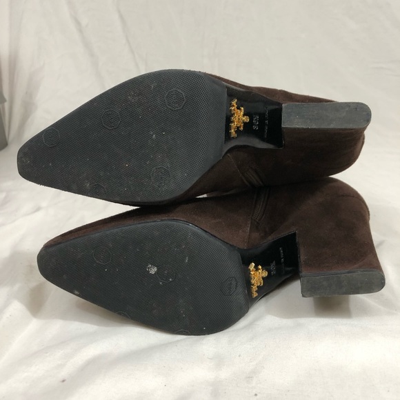 PRADA Brown suede boots size 36.5 - Picture 2 of 8